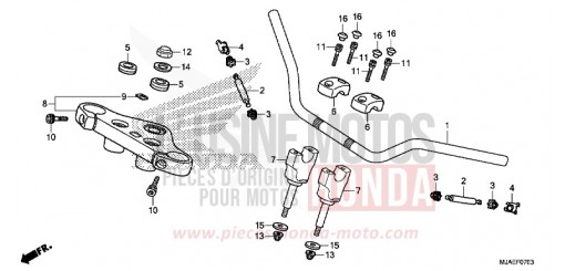 HANDLE PIPE (VT750S) VT750SE de 2014